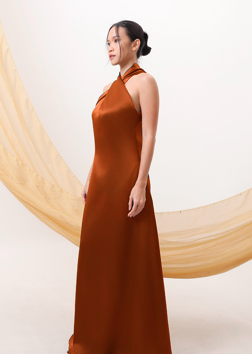 Halter Satin Dress