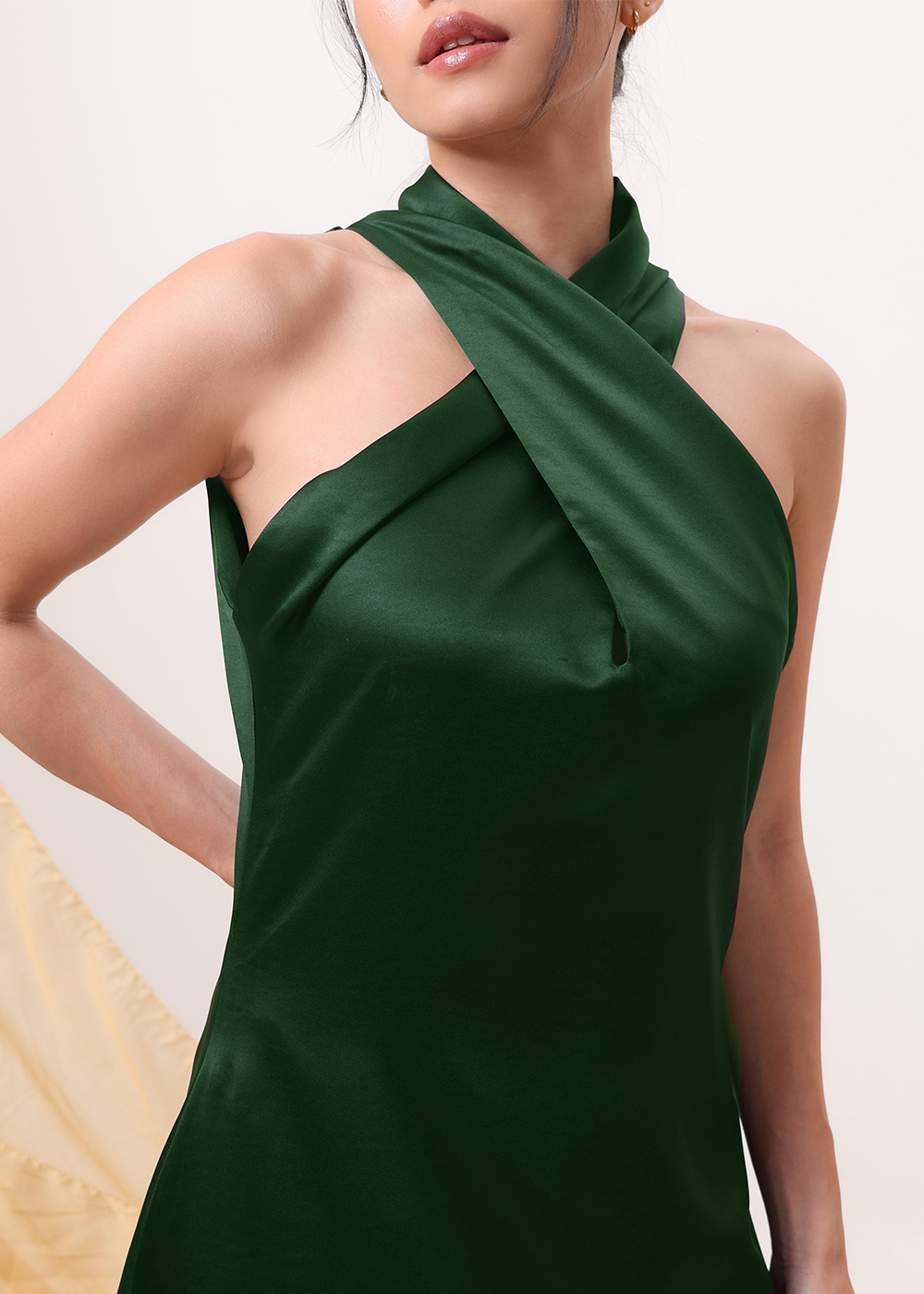 Halter Satin Dress