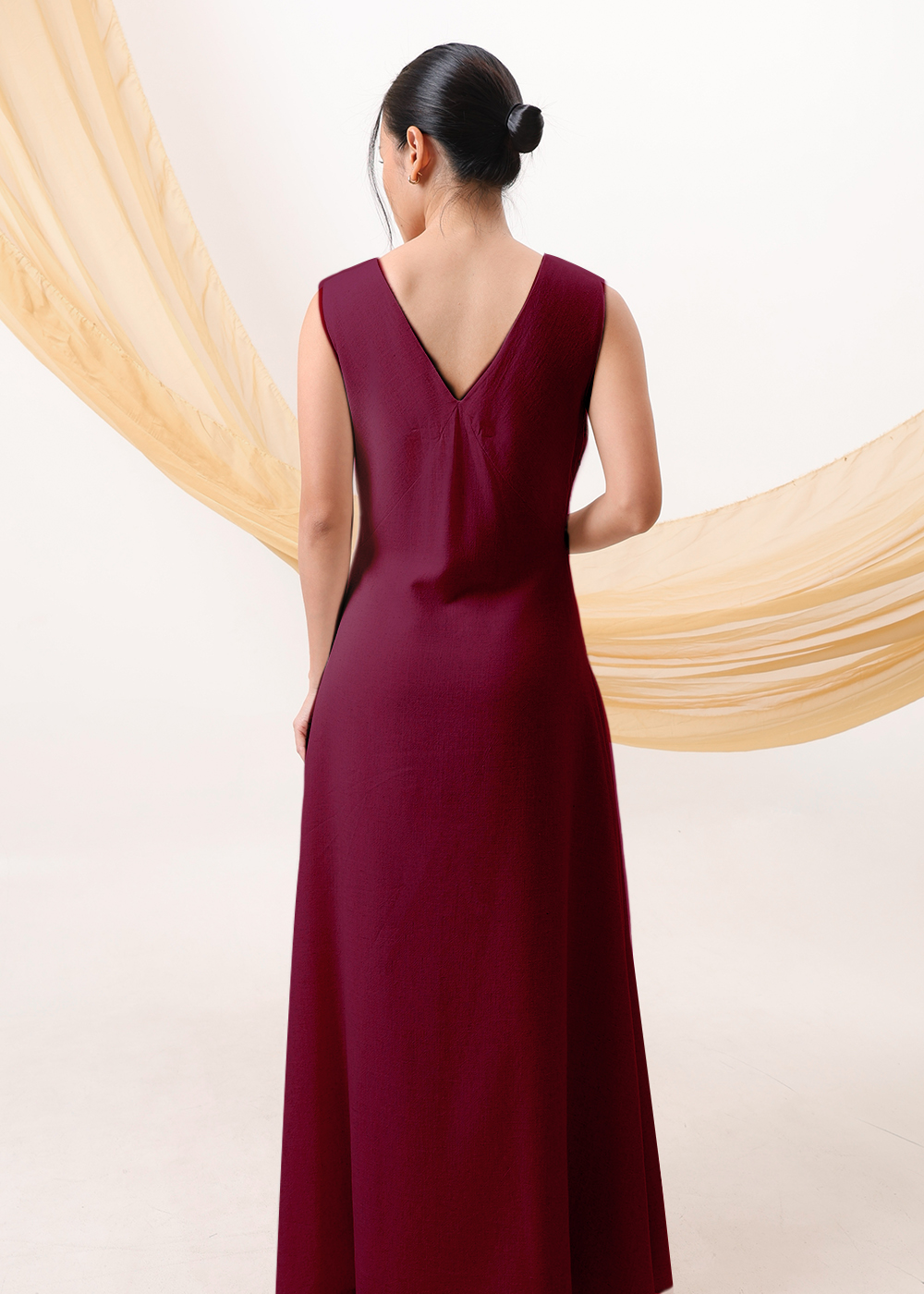 V-neck Linen Dress