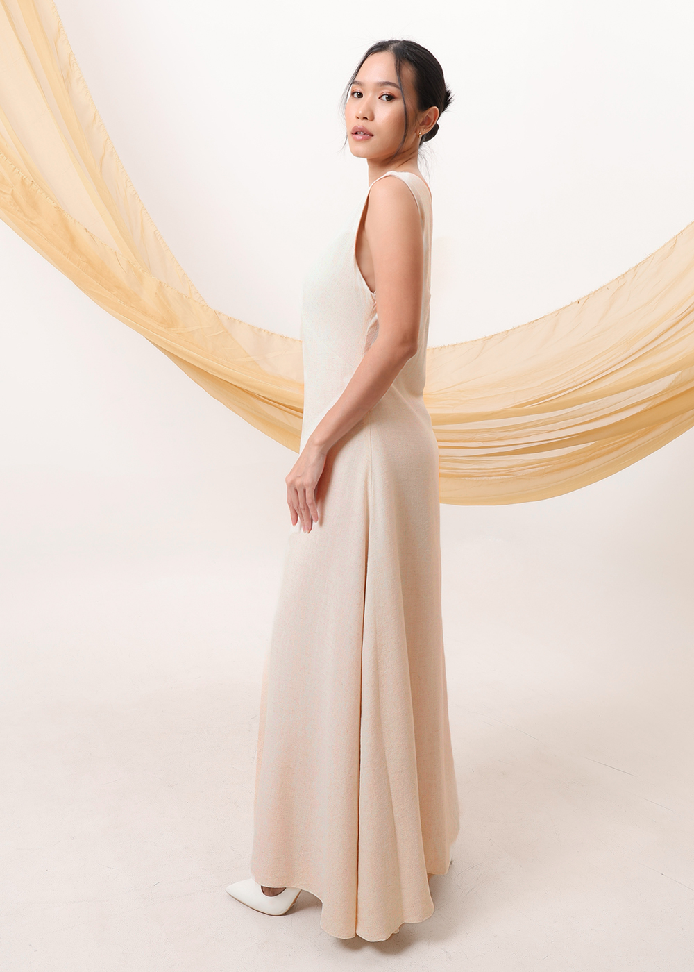 V-neck Linen Dress