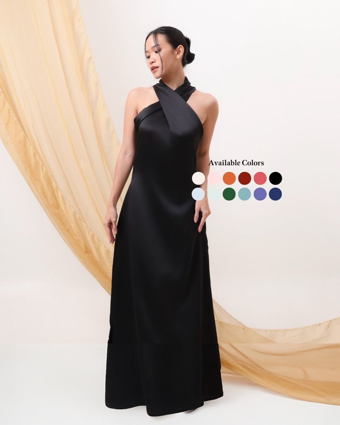 Halter Satin Dress