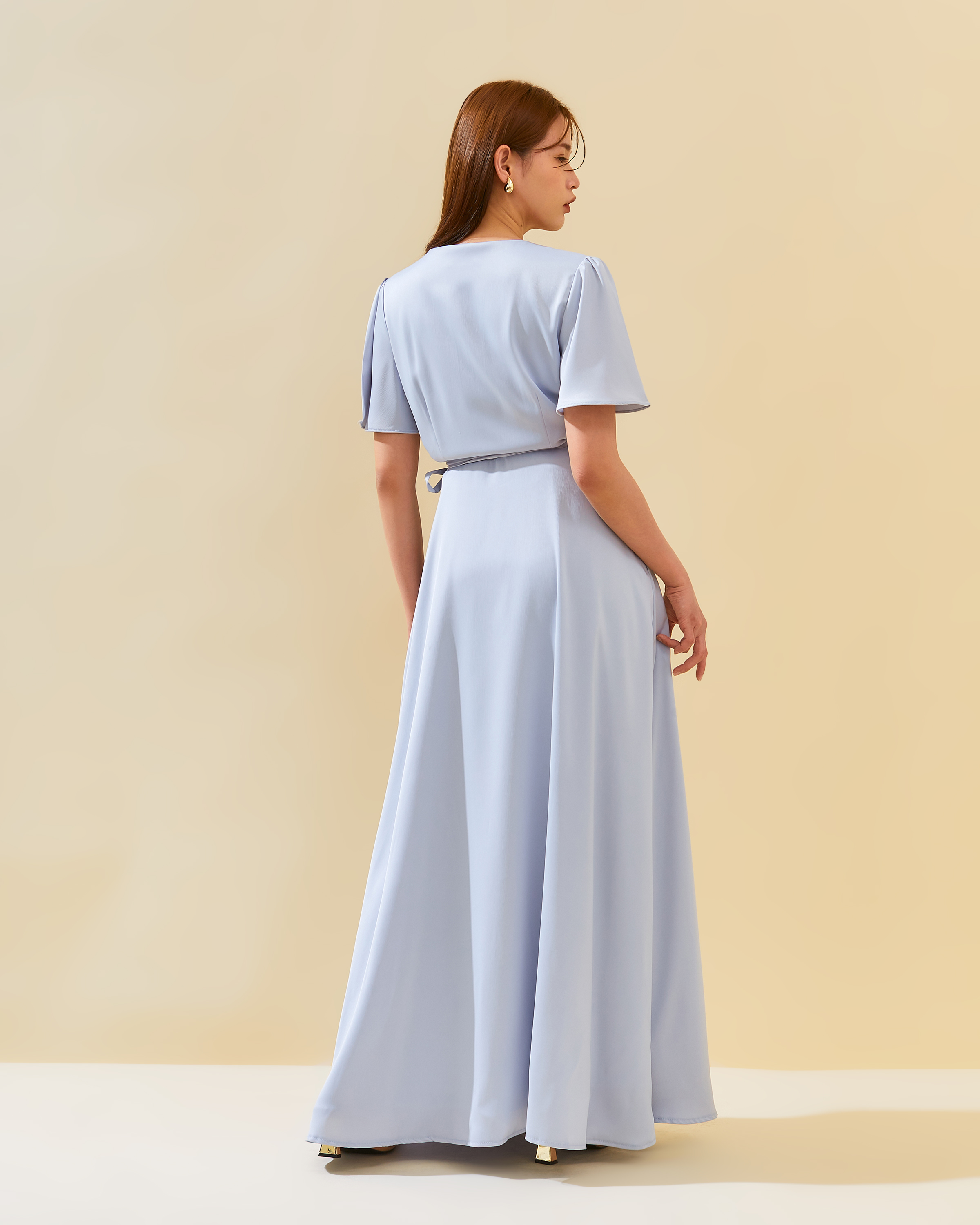 Wrap Dress in Satin