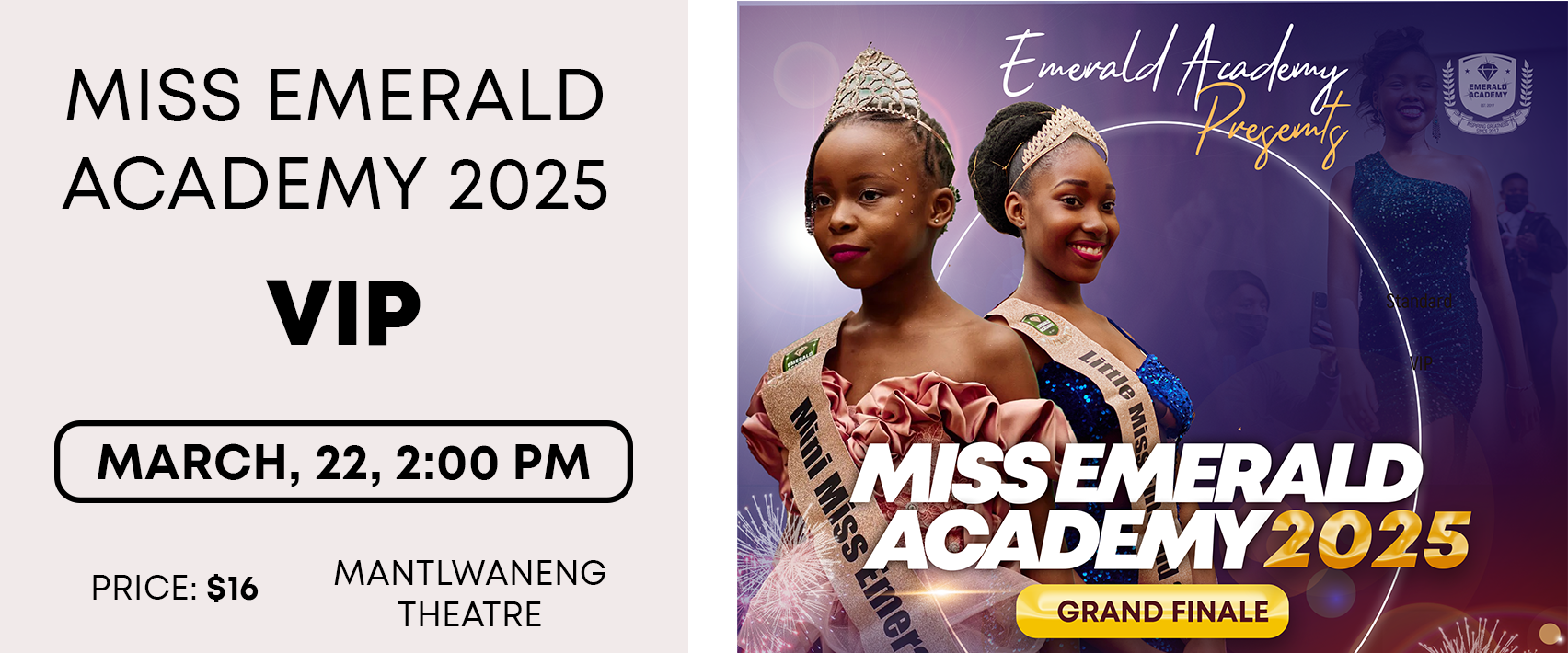 Miss Emerald Academy 2026 VIP Ticket
