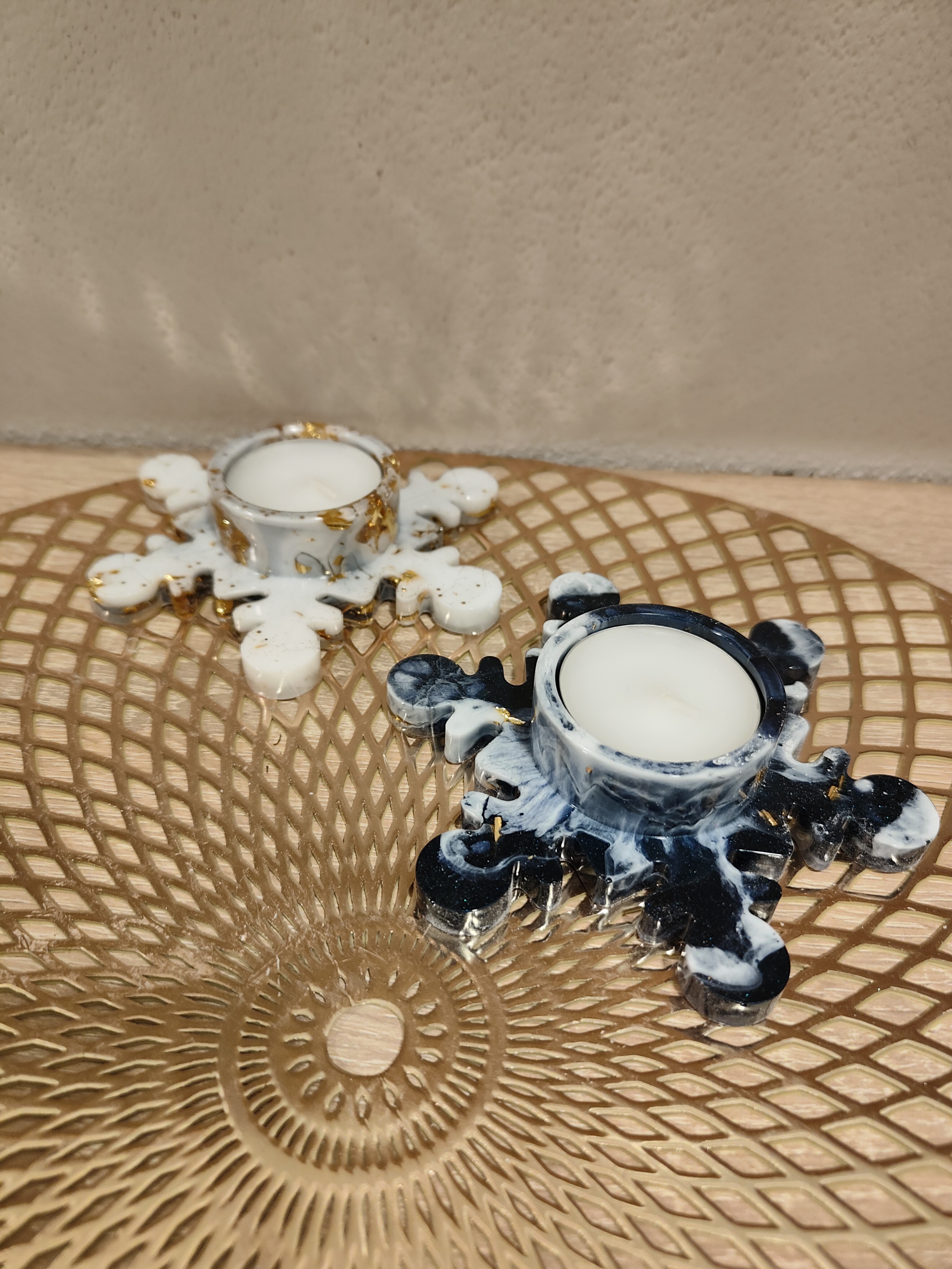 Schneeflocken Teelichthalter