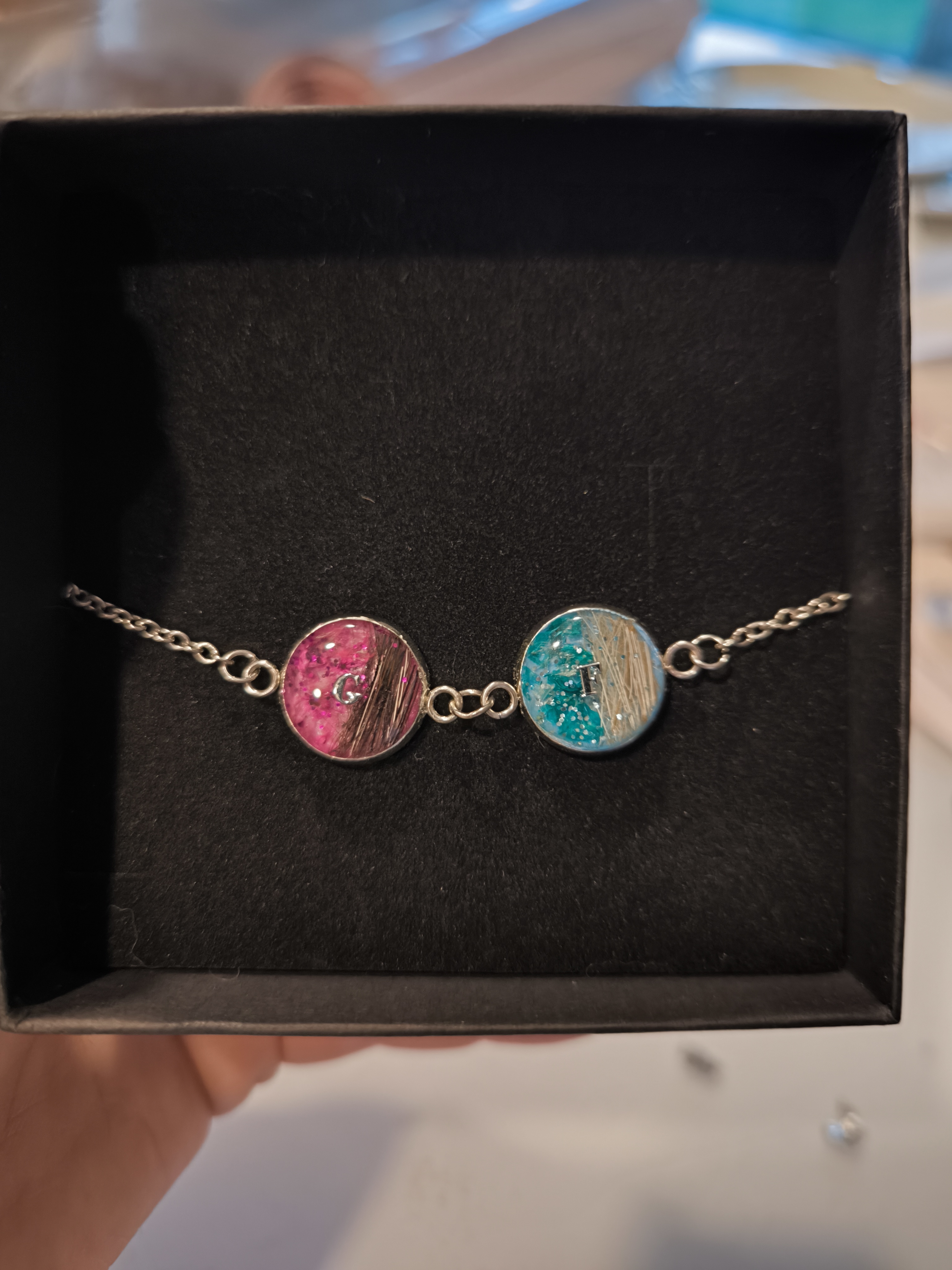 Armband 2 Plättchen 10mm