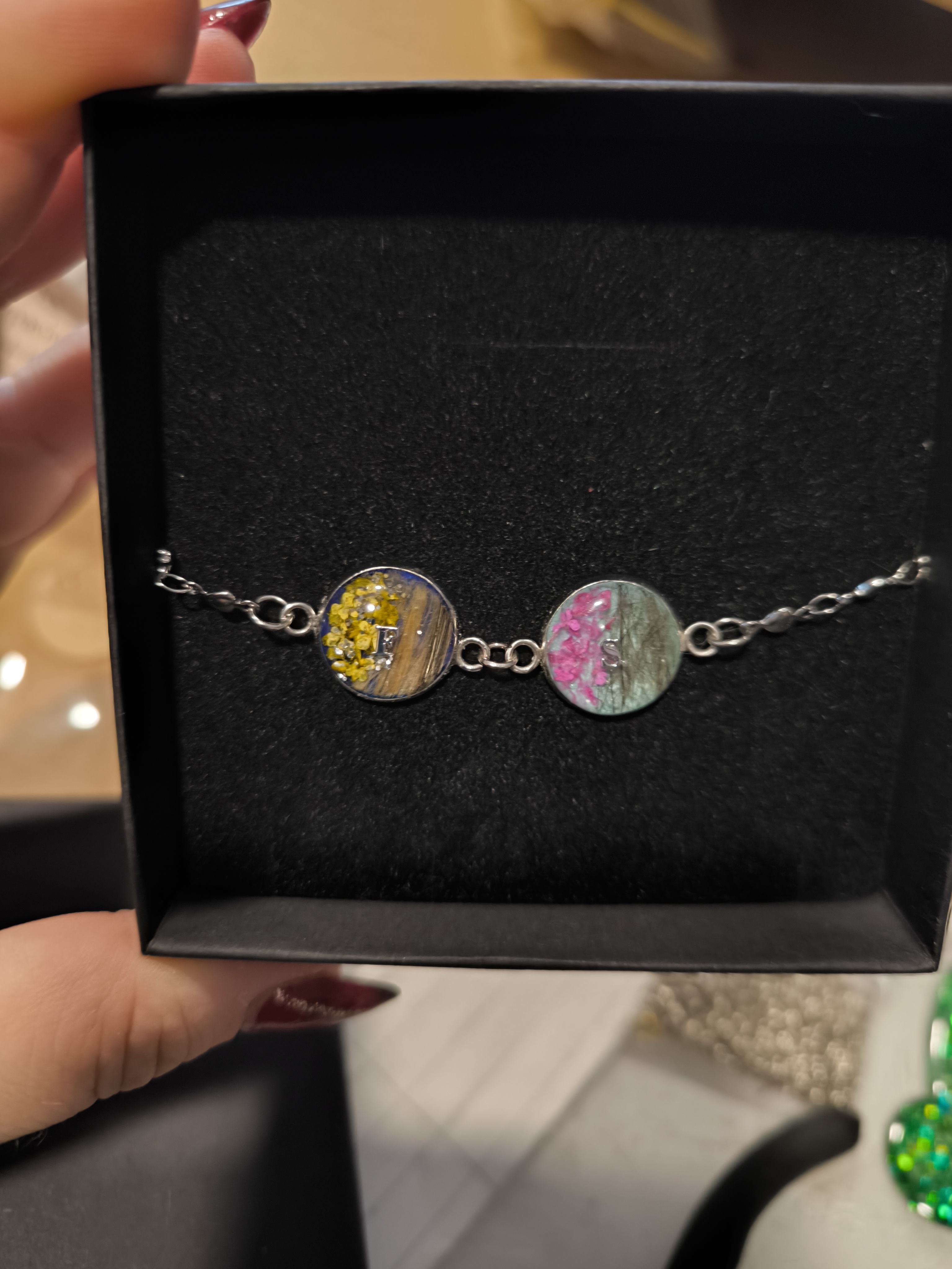 Armband 2 Plättchen 10mm