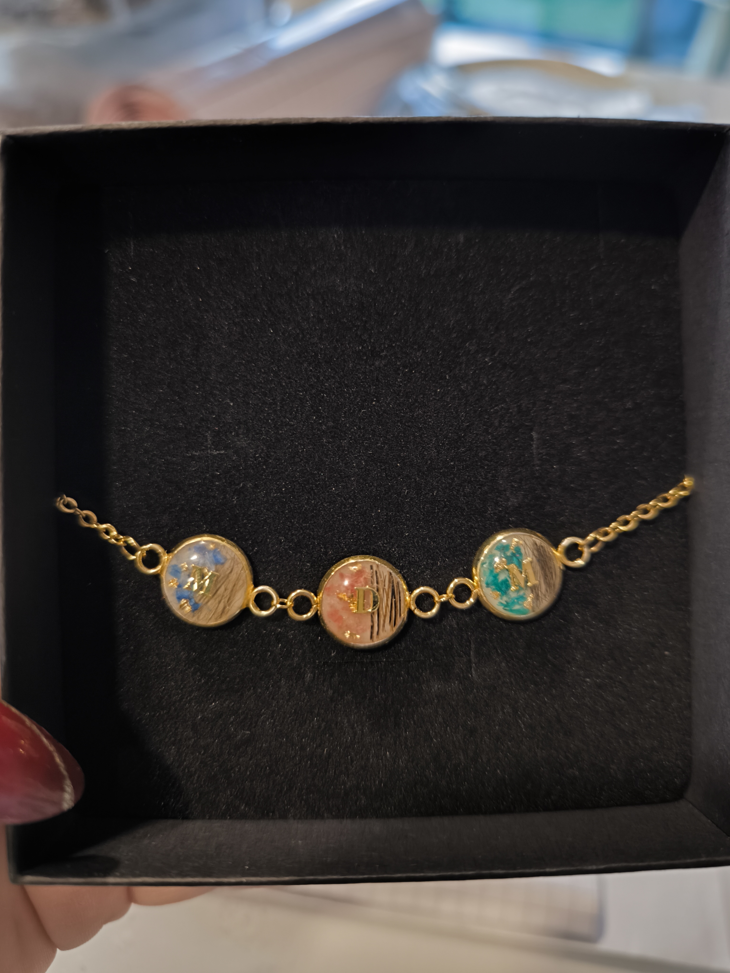 Armband 3 Plättchen 10mm