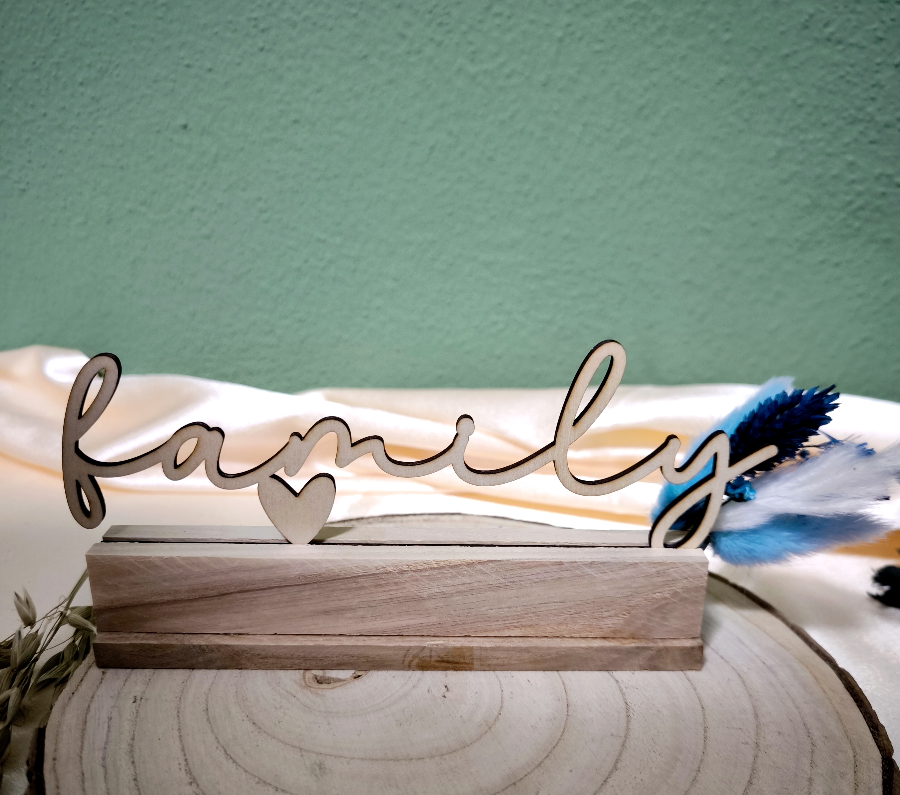 Schriftzug auf Klötzchen