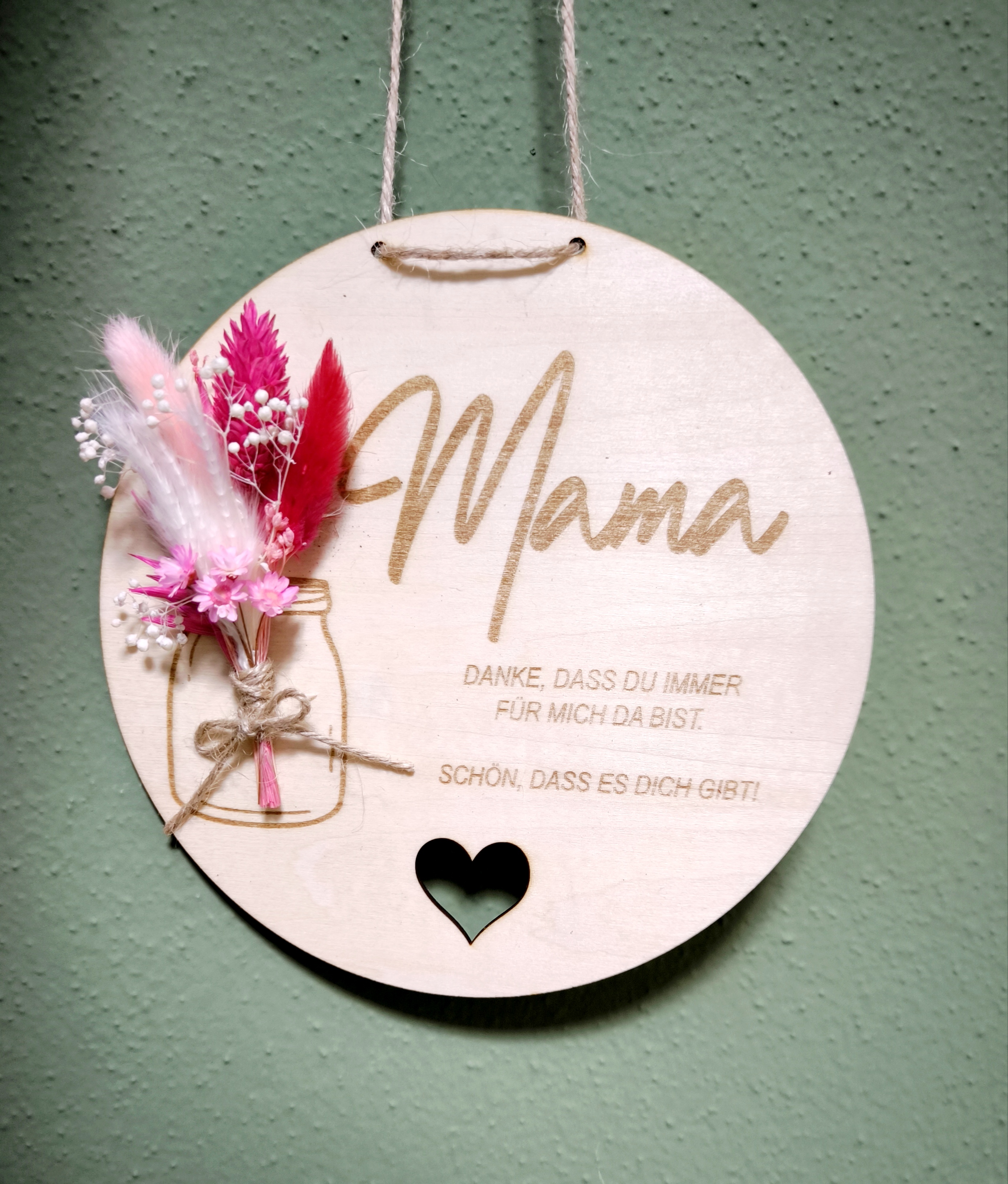 Mama, Danke dass du für mich da bist Schild