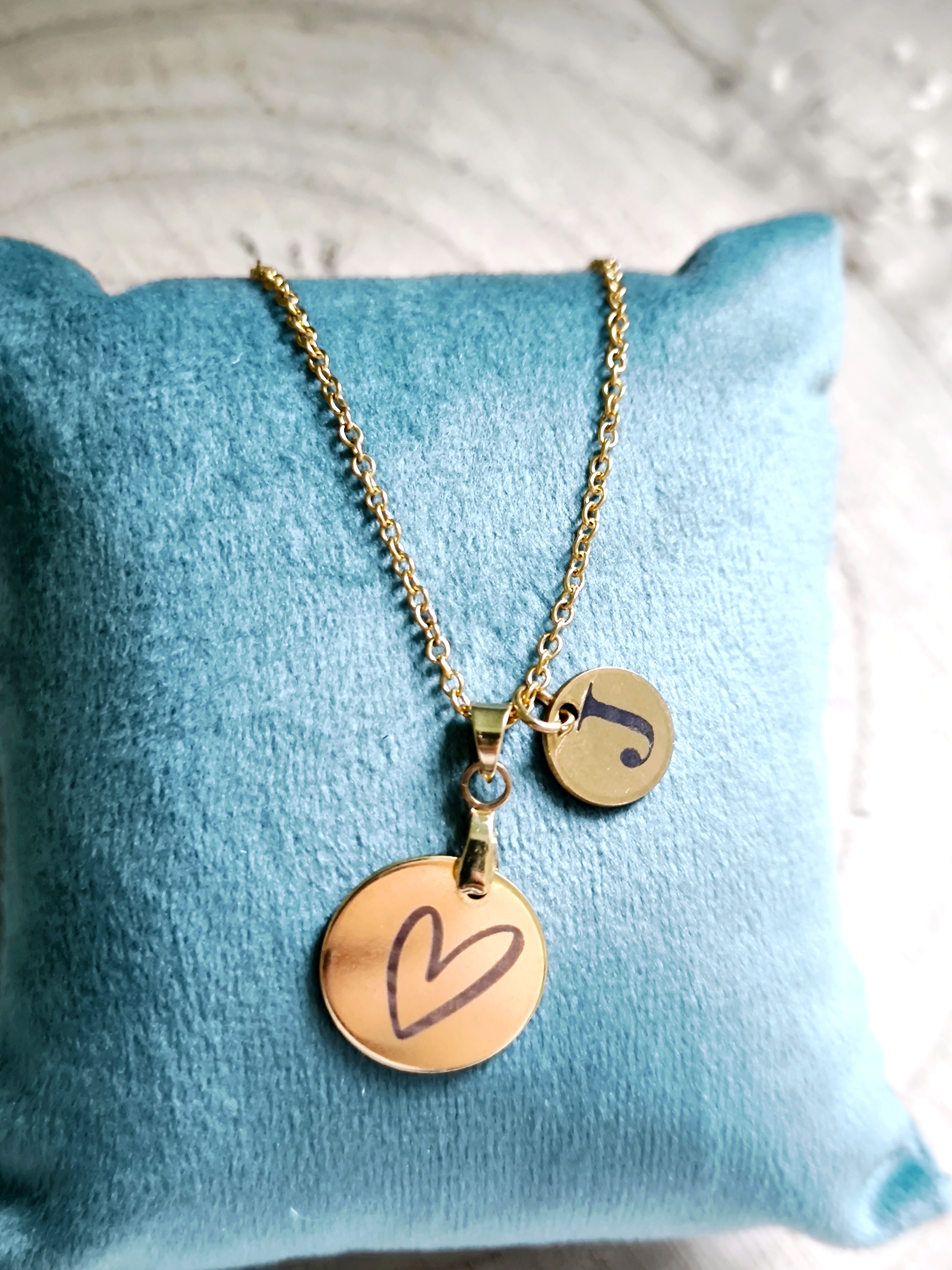 Heart Kette mit Anfangsbuchstaben