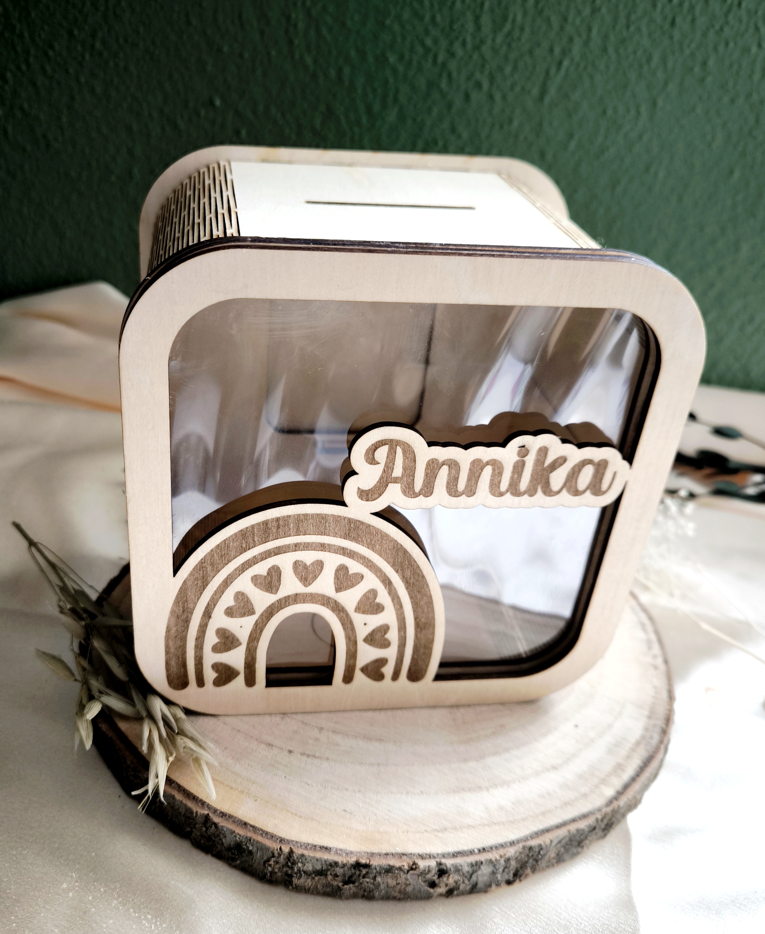 Kinderspardose mit Motiv und Namen 