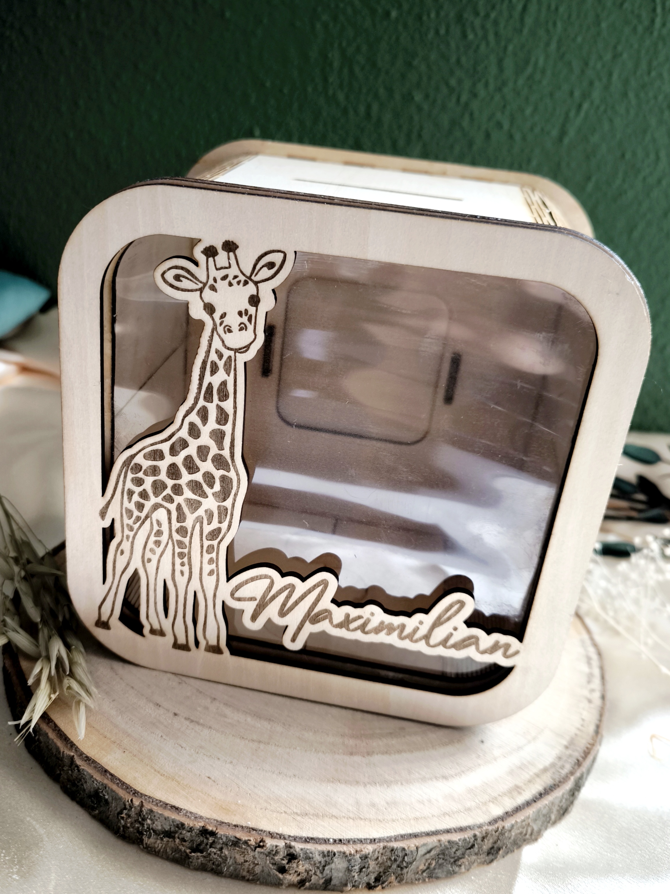 Kinderspardose mit Motiv und Namen 