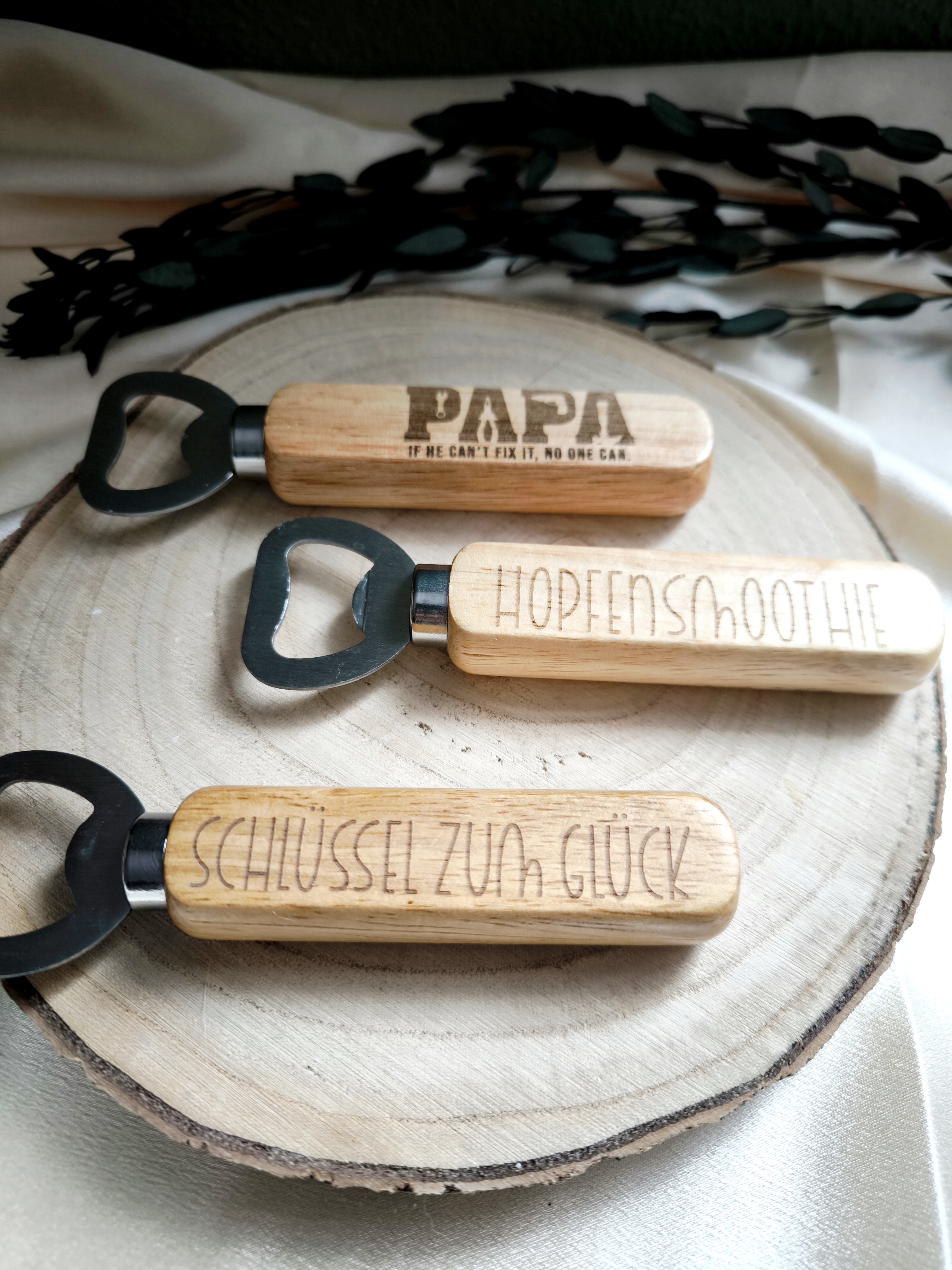 Flaschenöffner aus Holz