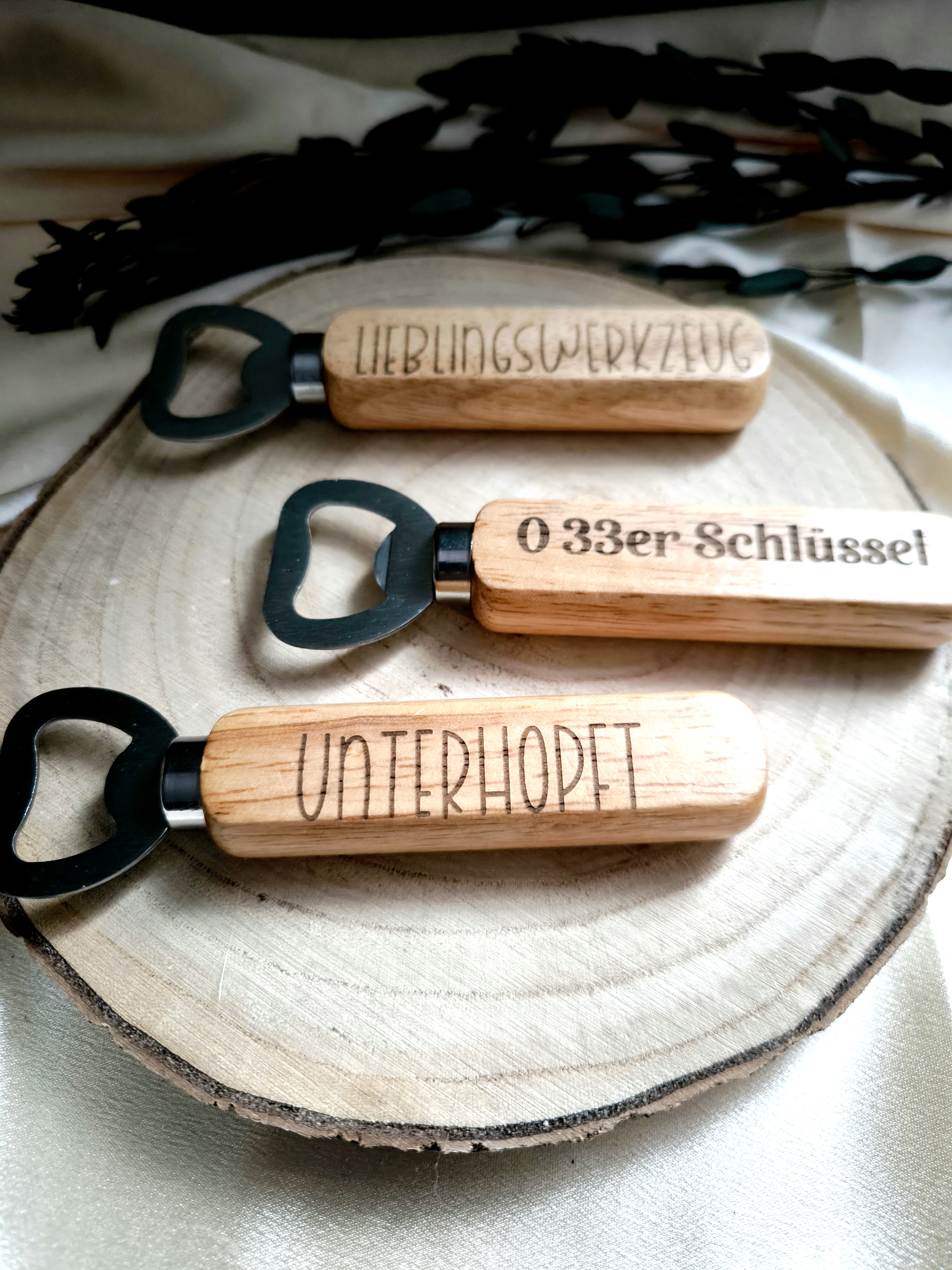 Flaschenöffner aus Holz