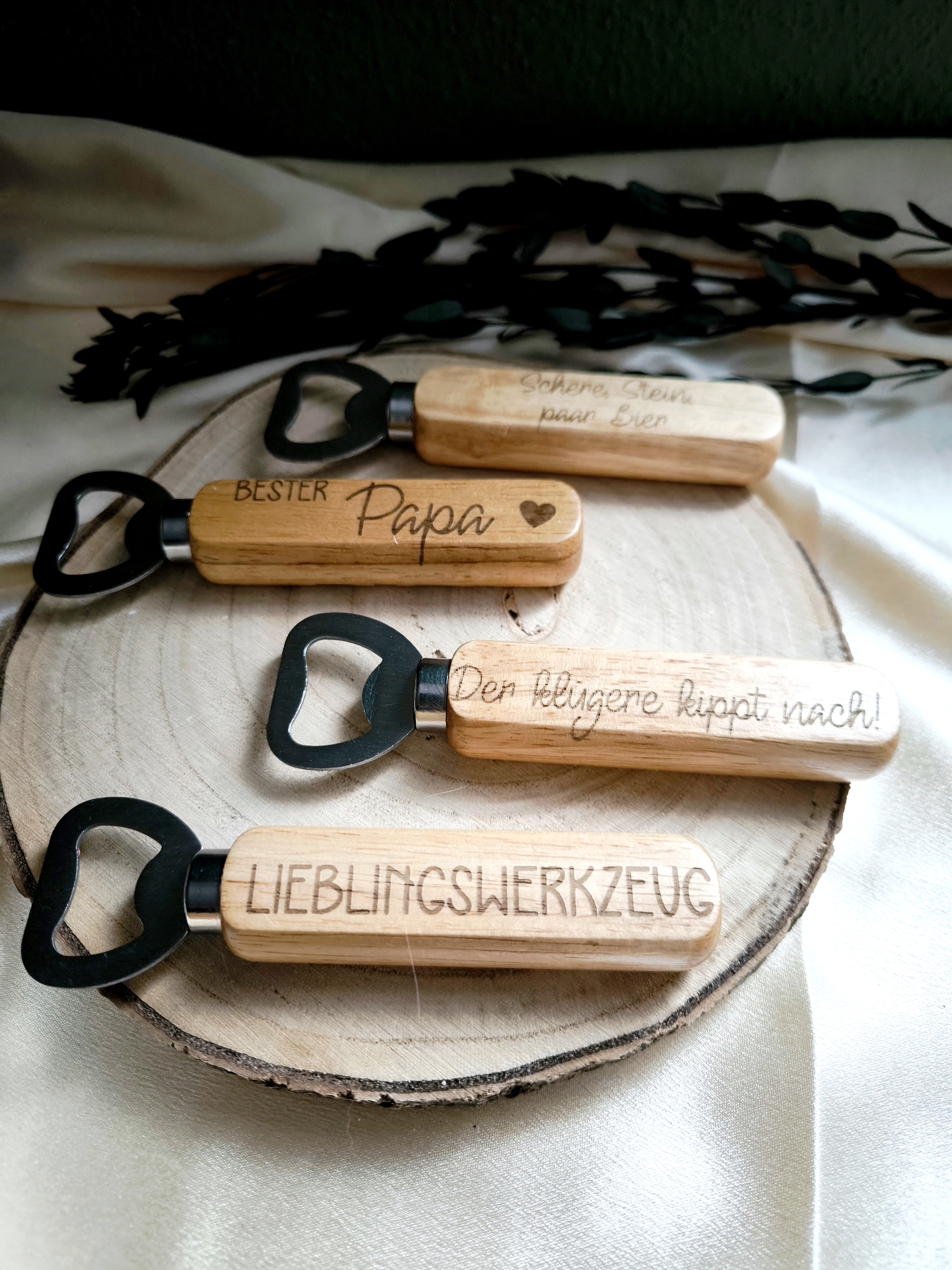 Flaschenöffner aus Holz