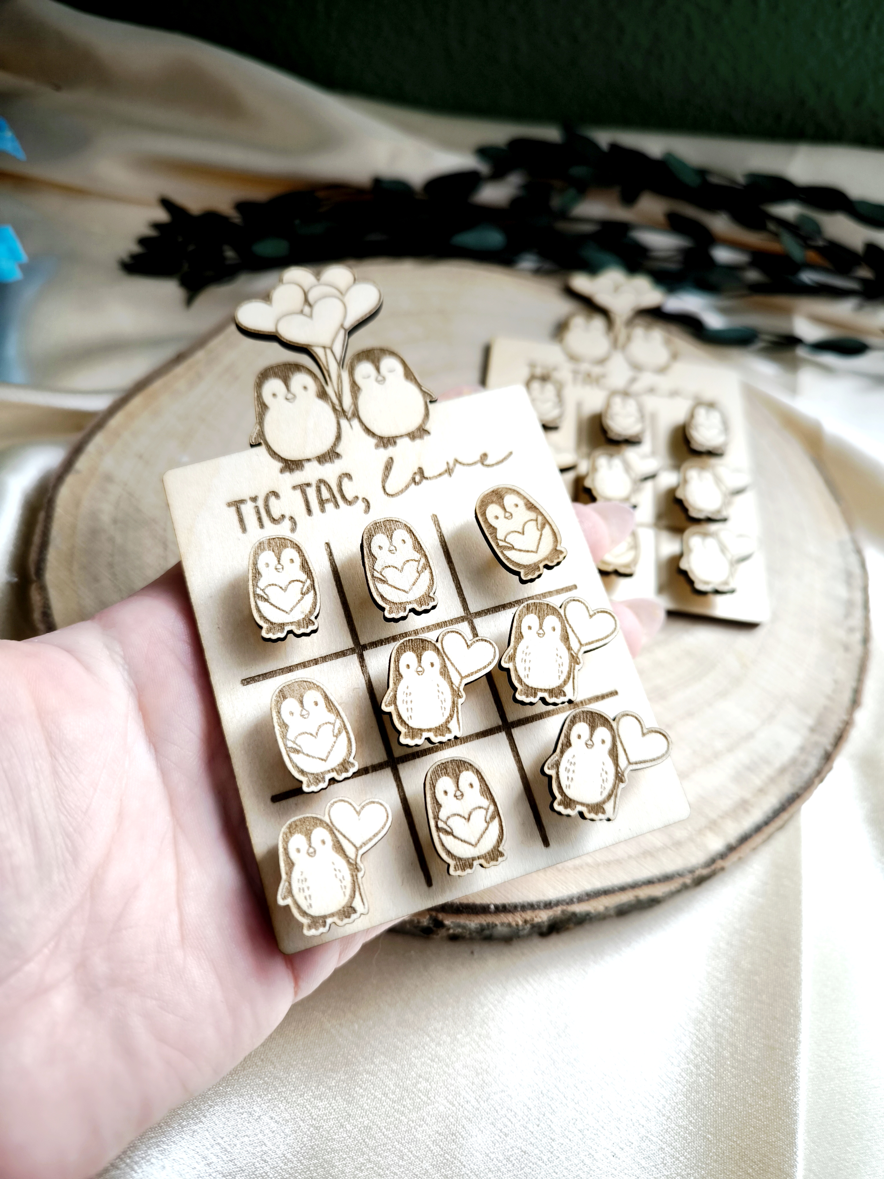 Tic Tac Toe Spiel Pinguin