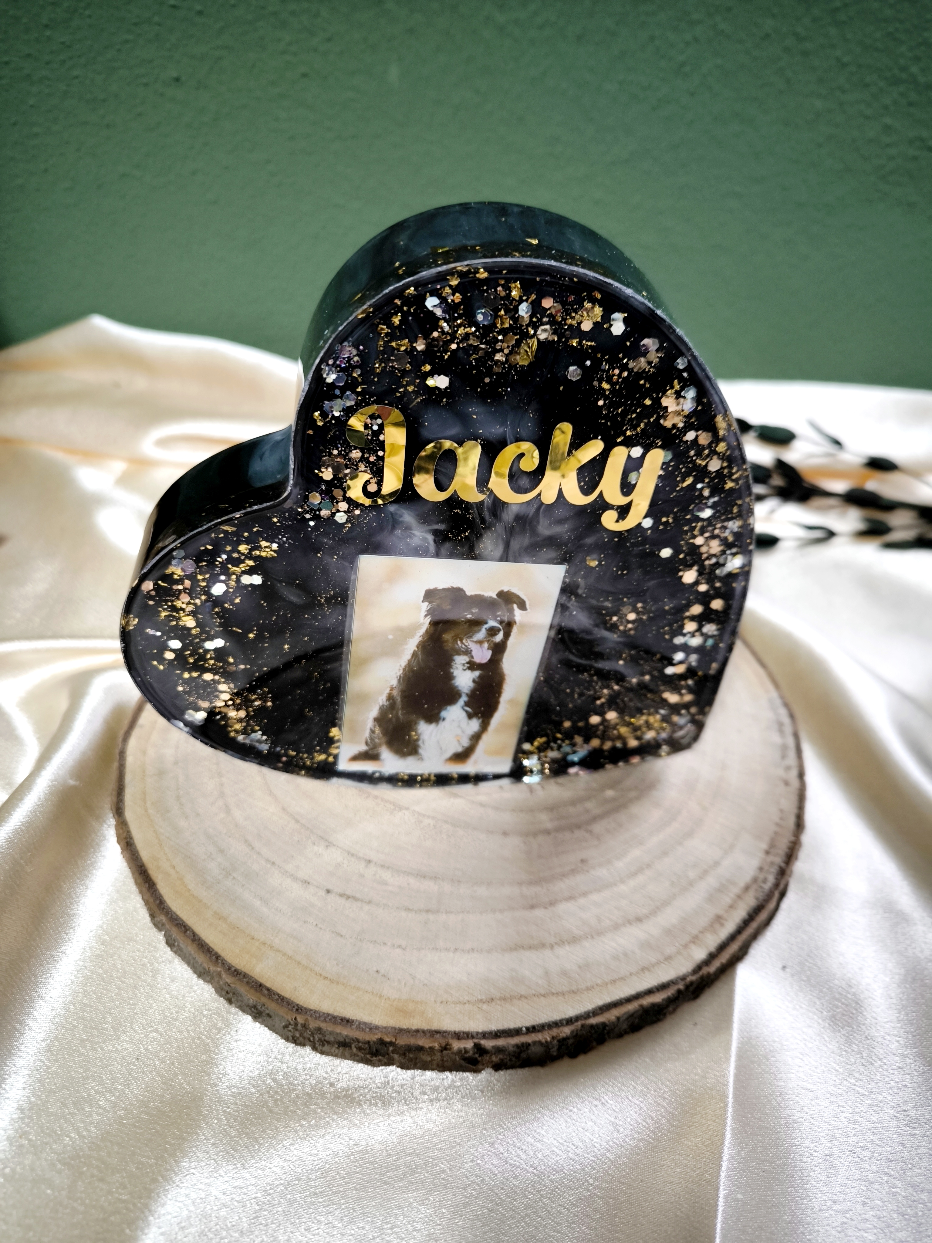 Herzaufsteller mit Foto