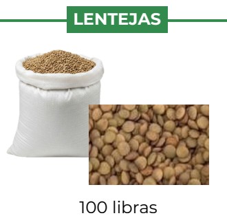 LENTEJAS - 100 lb