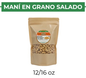 MANI EN GRANO SALADO - FRANK'S - 12/16 oz