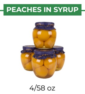 PEACHES IN SYRUP - ZALEA - 4/58 oz