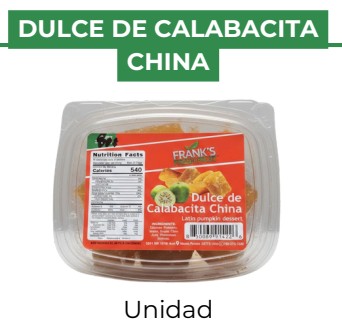 DULCE DE CALABACITA CHINA - FRANK'S - unit