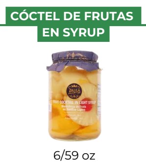 COCTEL DE FRUTAS IN SYRUP - ZALEA - 6/59 oz