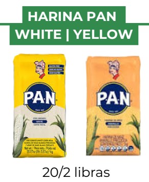 HARINA PAN WHITE/YELLOW_20/2 lb