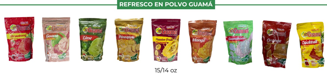 REFRESCO EN POLVO - GUAMÁ -15/14 oz