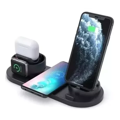 SOPORTE DE CARGADOR PARA RELOJ Y AURICULAR 6 EN 1 BXD-08