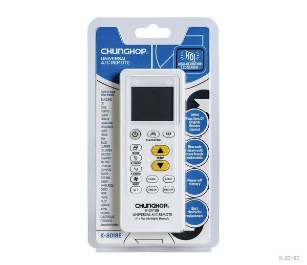 CONTROL REMOTO UNIVERSAL PARA AIRE ACONDICIONADO K-2018E
