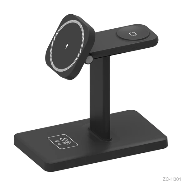 BASE DE CARGA INALÁMBRICA PARA CELU 3 EN 1 ZC-H301
