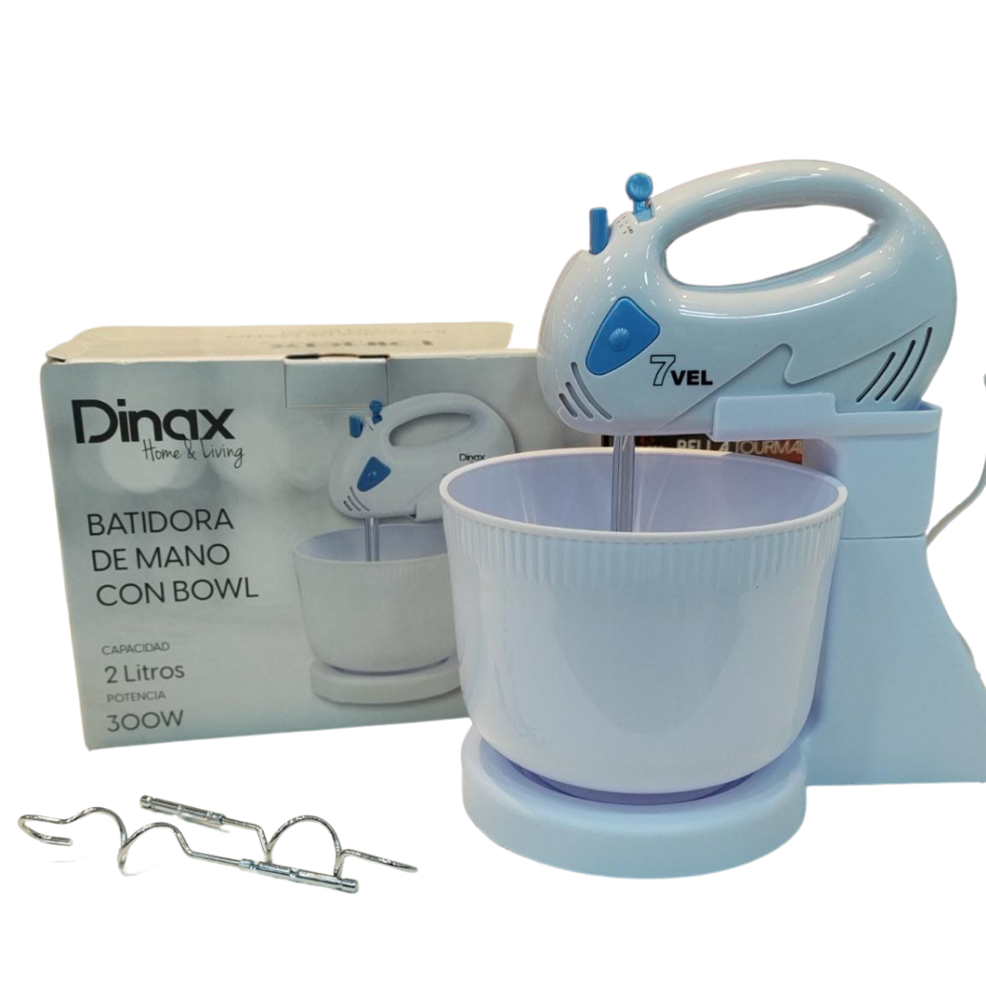 BATIDORA DE MANO CON BOWL DINAX LIC-BL0300HMB02