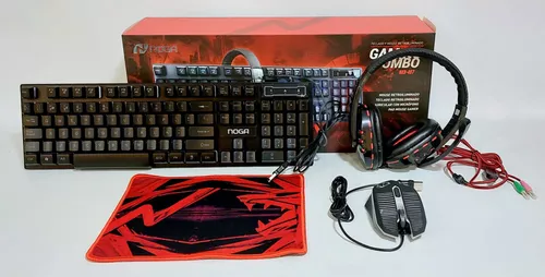 KIT GAMER NOGA 4 EN 1 NKB-407 NEGRO