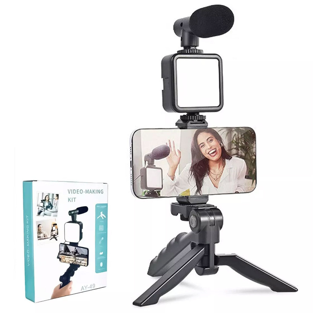 TRIPODE KIT CON MICRÓFONO AY-49