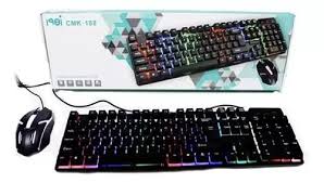 COMBO ILUMINADO TECLADO Y MOUSE CON CABLE CMK-188