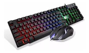 COMBO ILUMINADO TECLADO Y MOUSE CON CABLE CMK-188
