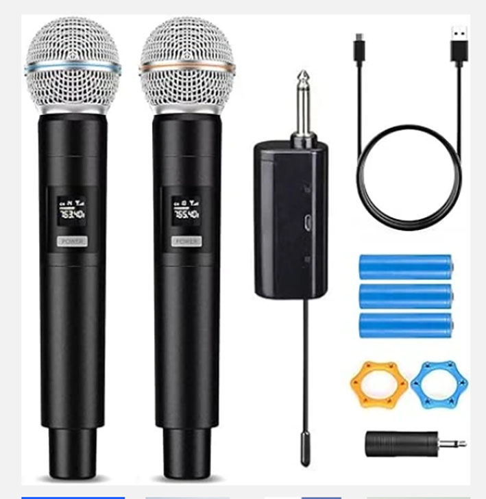 MICROFONO X2 INALAMBRICO RECARGABLE - GE5-2 