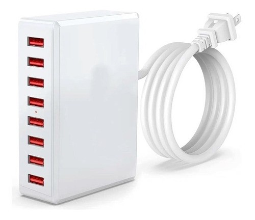 CARGADOR USB A 220V 8 PUERTOS USB 8A/40W WLXT9 