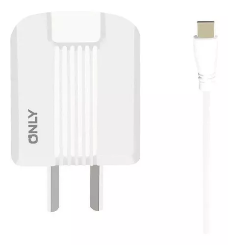 CARGADOR CEL TIPO V8 ONLY - BLANCO 
