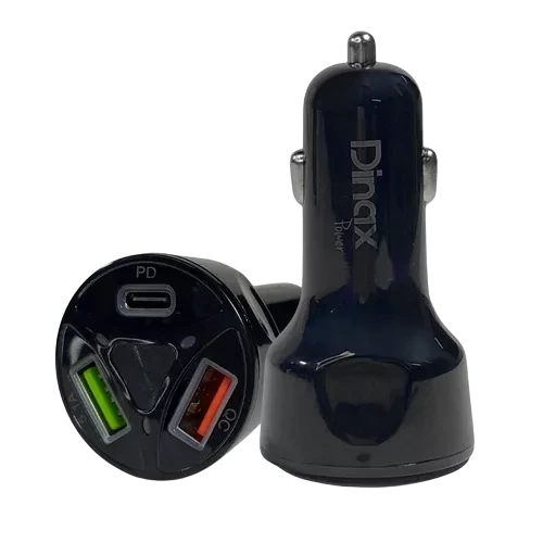CARGADOR P/AUTO CABEZAL QC 3.0 2 ENTRADAS USB Y 1 TIPO C