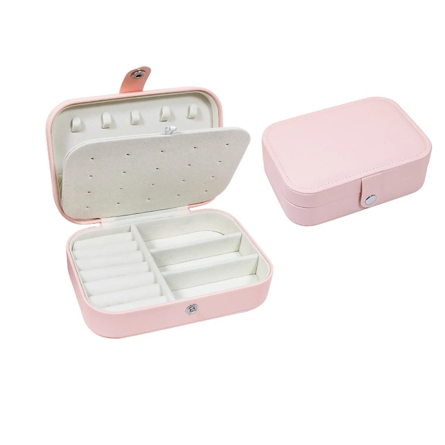 JOYERO MEDIANO DE CUERO ROSA BIJ01 