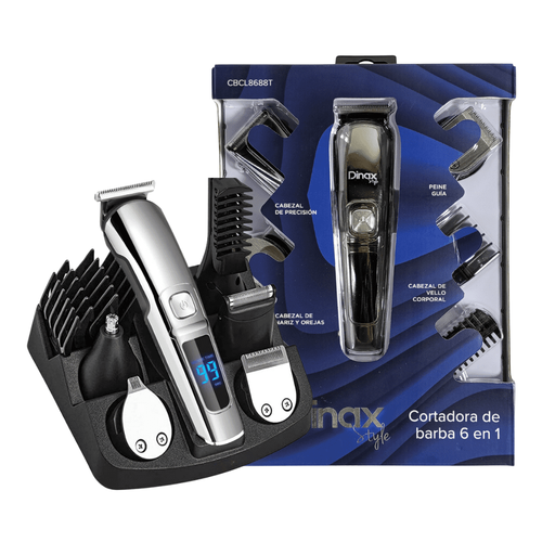 CORTADORA DE PELO Y BARBA INALÁMBRICO 6 EN 1 DINAX CBCL8688T 