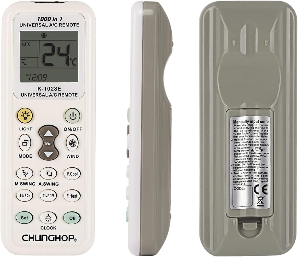 CONTROL REMOTO UNIVERSAL PARA AIRE ACONDICIONADO K-2018E SEISA