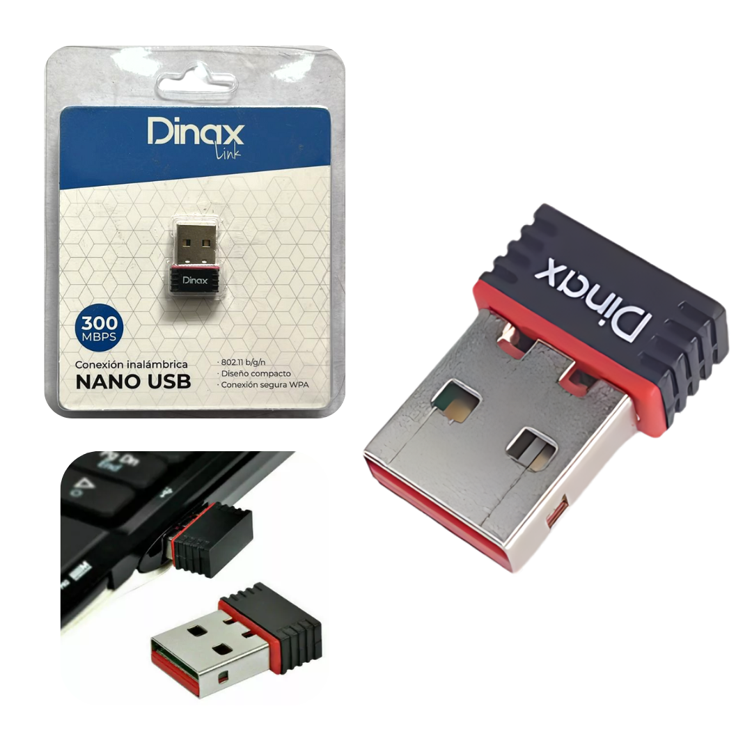 ADAPTADOR USB WIFI NANO 300 MBS DX-WUSB30 