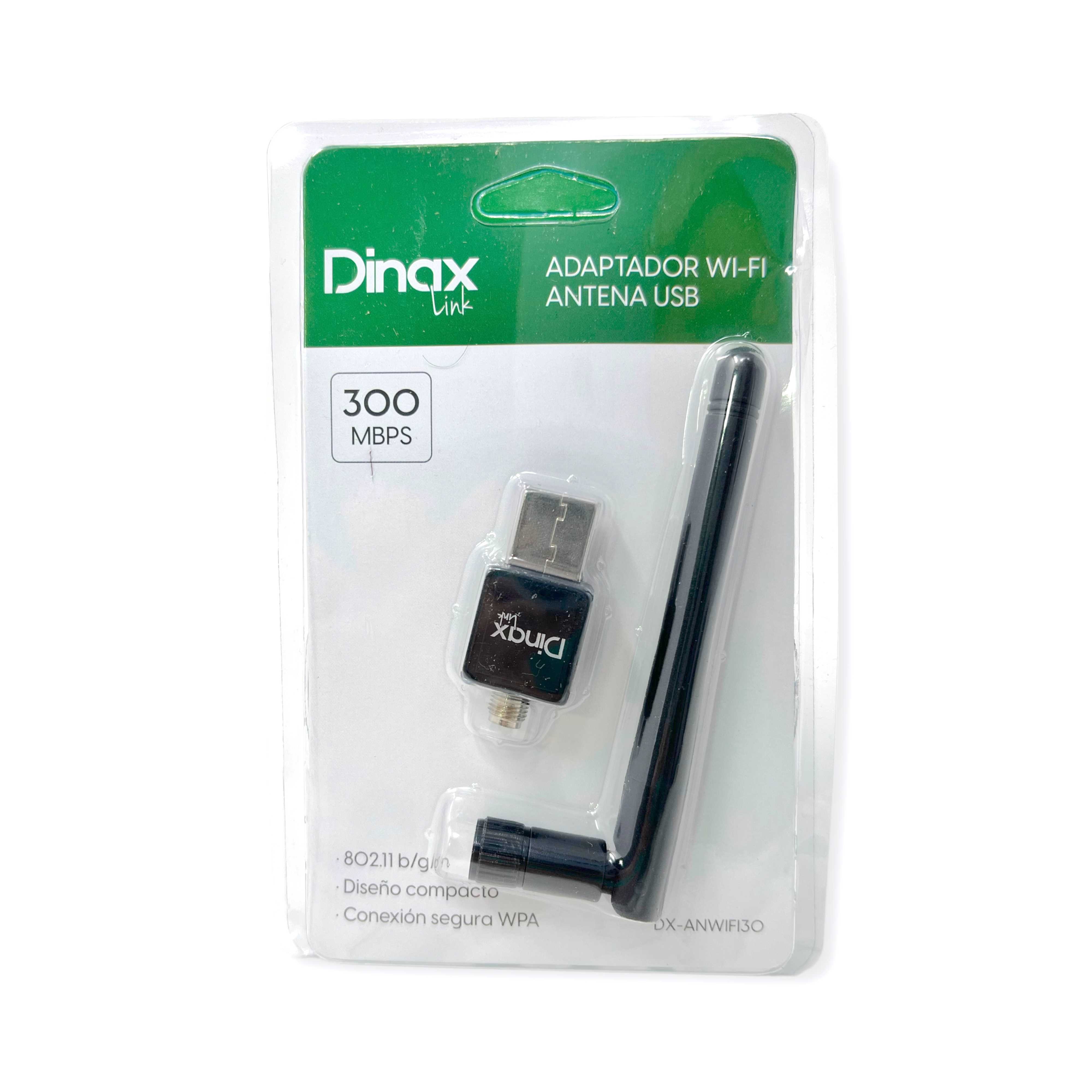 ADAPTAR USB WIFI ANTENA DINAX 300 MBS DX-ANWIFI30