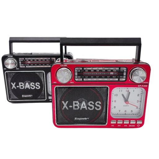 PARLANTE BT RADIO Y TARJETA SD CON LUCES ECOPOWER 