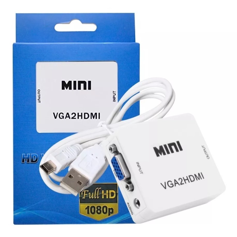 ADAPTADOR VGA A HDMI AV2HDMI CAJA AZUL