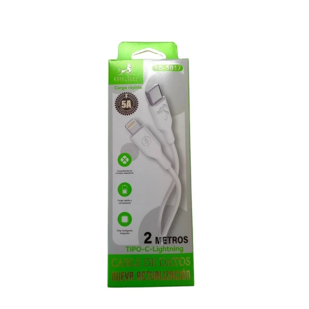 CABLE USB TIPO IPH A TIPO C ROYACELL 2 METROS RC-5017