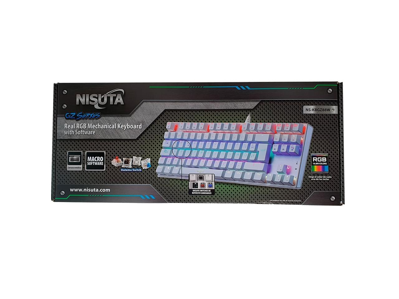 TECLADO GAMER MECANICO C/ SOFTWARE RGB 88 TECLAS WHITE