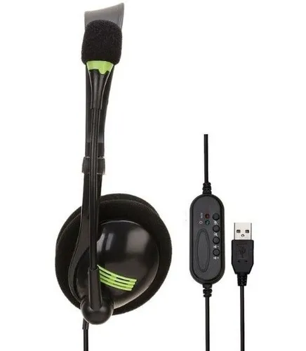AURICULAR CON CABLE/MICROFONO Y ADAPTADOR USB SY440MV 